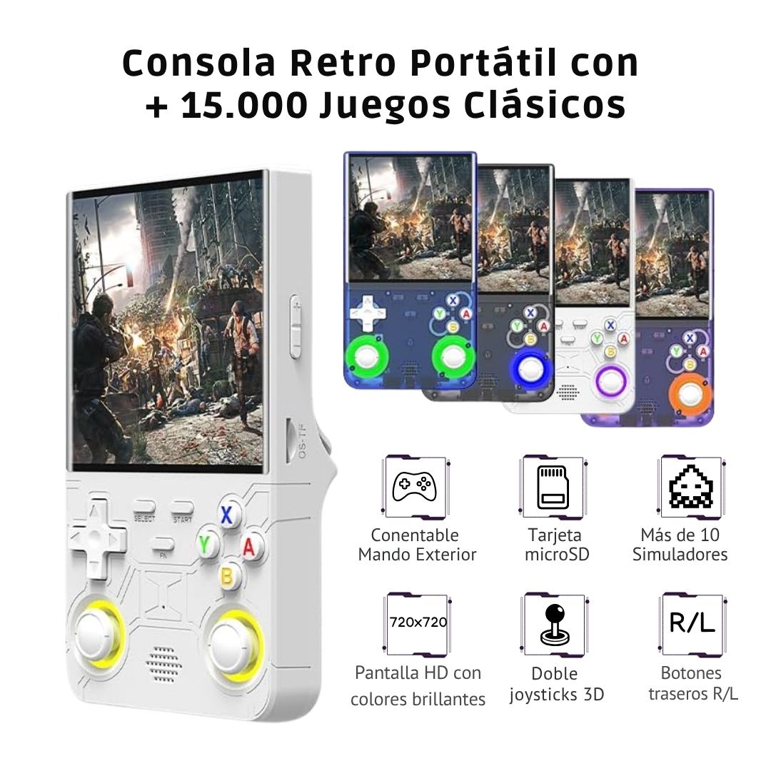 Consola Portátil Retro + 15.000 Juegos de tu Infancia